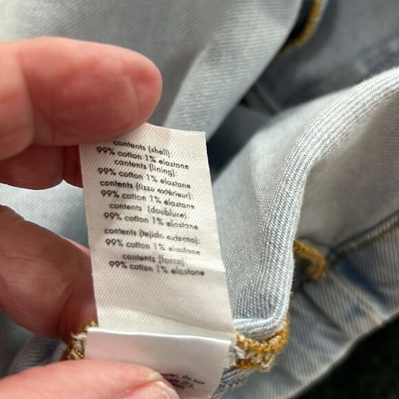 We Wore What cut out indigo zero super light denim mini skirt size small NWT - Picture 15 of 16